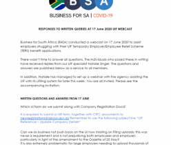 Business for SA: Q&A UIF Webcast 17 June 2020